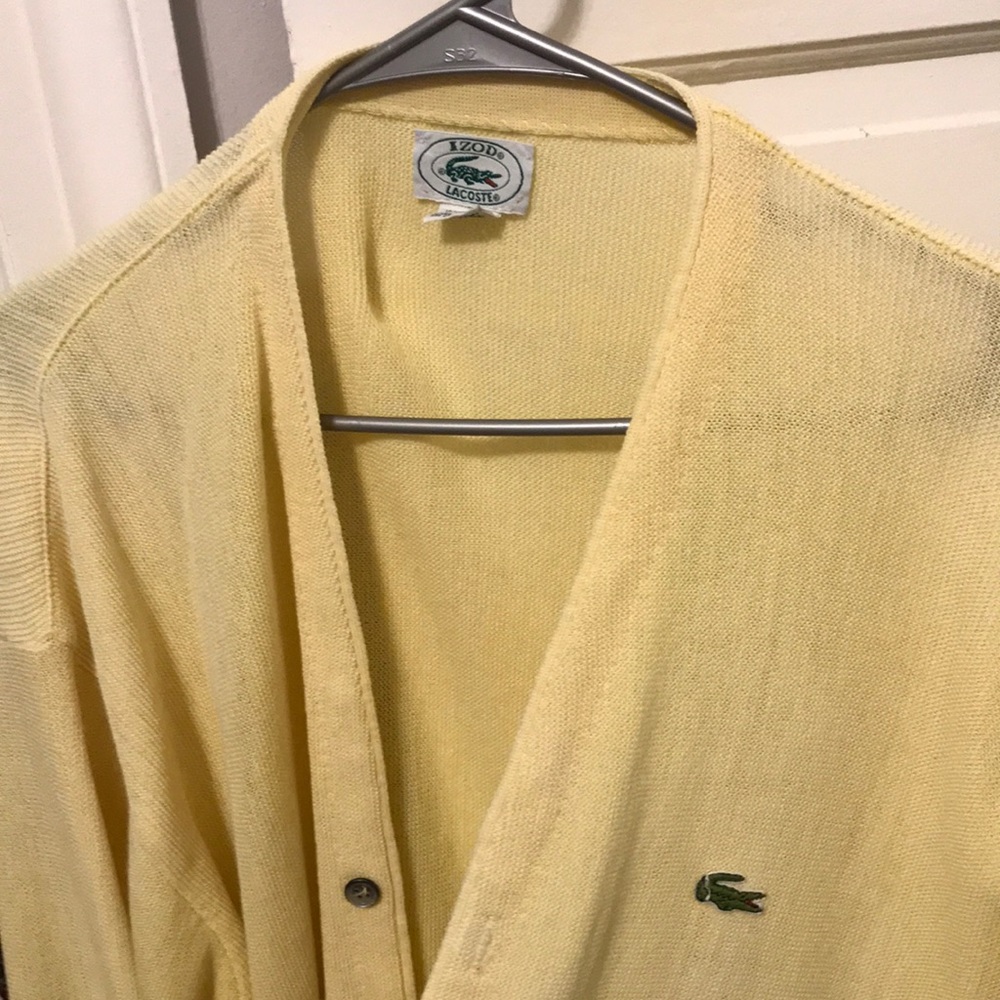 80s vtg Lacoste cardigan grandpa sweater